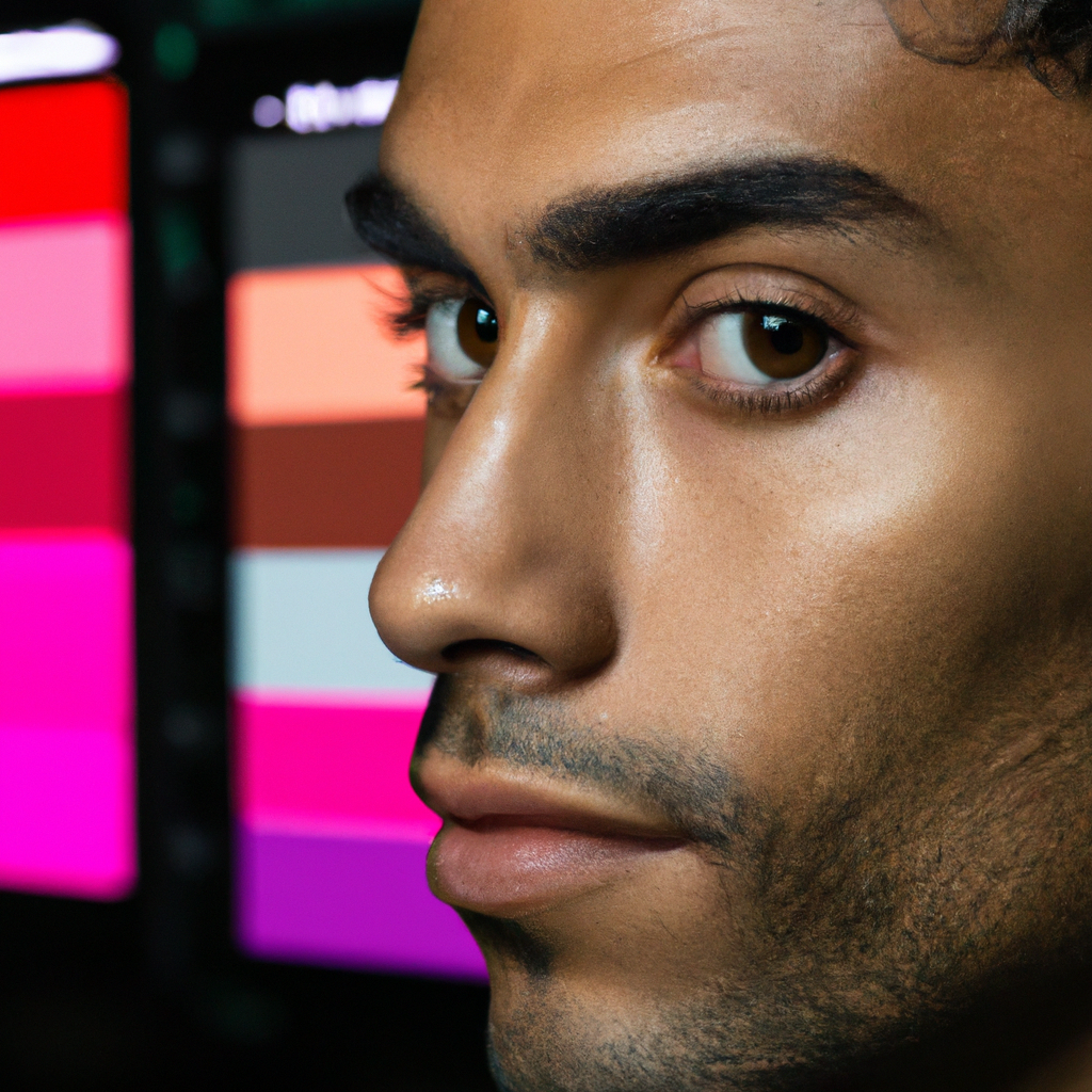 Portrait de la retoucheuse et coloriste, poste de travail colorimétrie